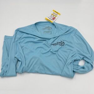 Reel Life Men's Long Sleeve Tee - Light Blue